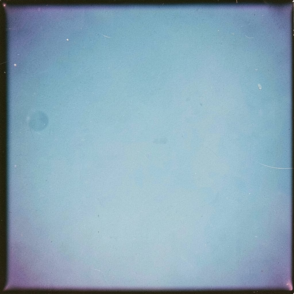 Square institutional emblem in soft blue tones
